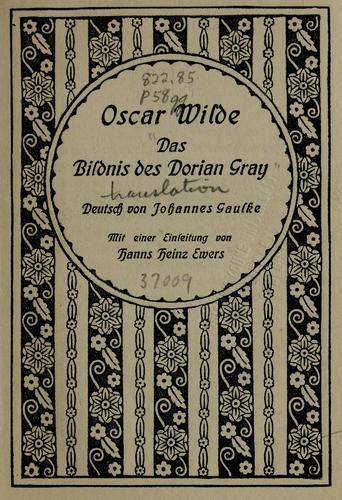 Livre Le portrait de Dorian Gray (Das Bildnis des Dorian Gray) en allemand