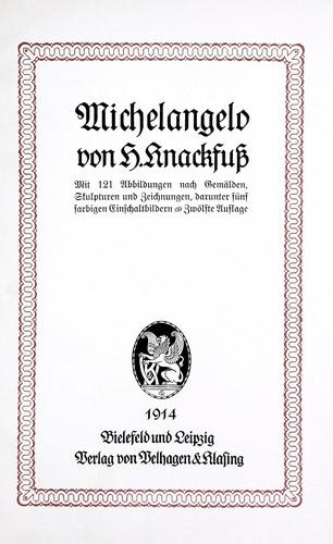 Book Michelangelo (Michelangelo) in German