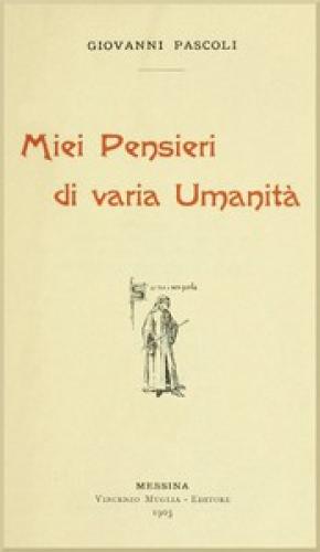 Livro Meus Pensamentos sobre a Humanidade Variada (Miei Pensieri di varia Umanità) em Italiano