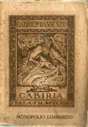 Buch Cabiria: Vision Geschichte des dritten Jahrhunderts v. Chr. (Cabiria: Visione storica del terzo secolo A. C.) auf Italienisch