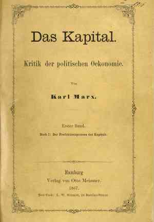 Livro O Capital: Crítica da Economia Política (Das Kapital) em Alemão