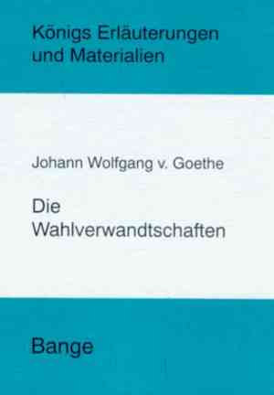 Livre Les affinités électives (Die Wahlverwandtschaften) en allemand