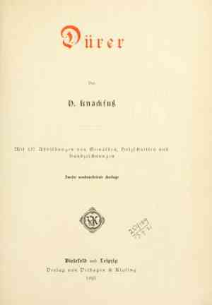 Livre Dürer (Dürer) en allemand