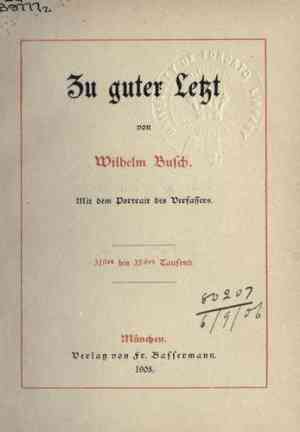 Buch Nicht zuletzt (Zu guter Letzt) auf Deutsch