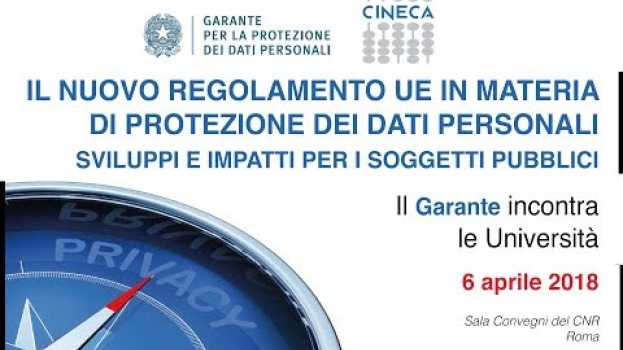 Video Il Garante Privacy incontra le università e gli enti di ricerca - prof. Giovanni Emanuele Corazza in English