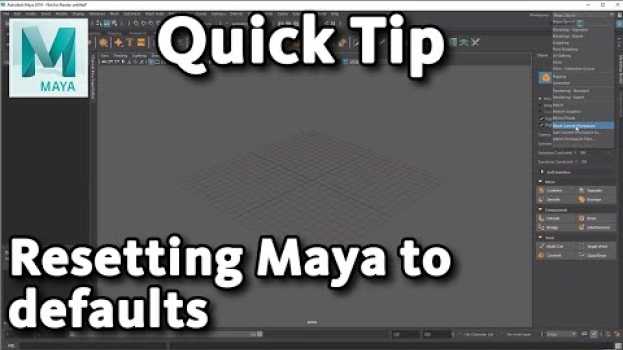 Video Maya Quick Tip: Resetting Maya to the default state auf Deutsch