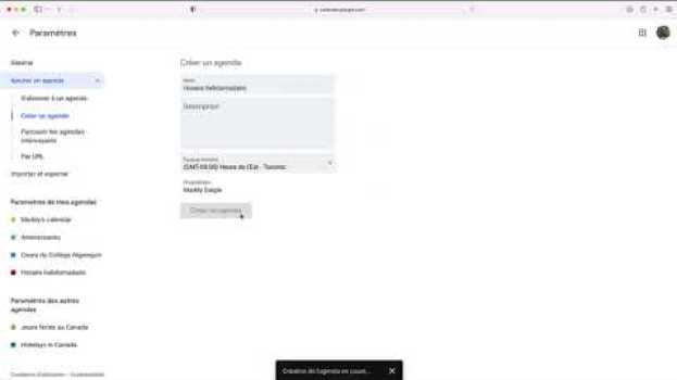 Video Comment créer un horaire hebdomadaire avec Google Calendar em Portuguese