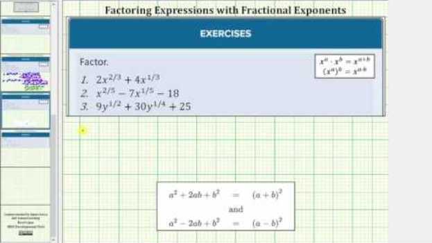 Video Factor Expressions with Fractional Exponents auf Deutsch