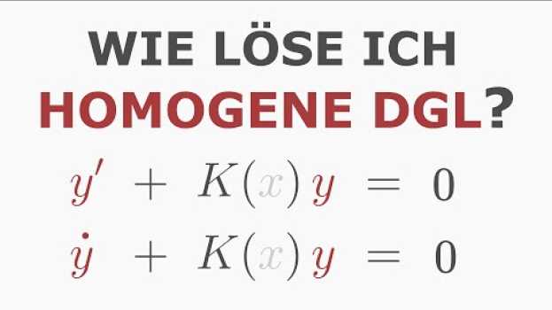 Video Trennung der Variablen. Homogene DGL 1. Ordnung lösen! en Español